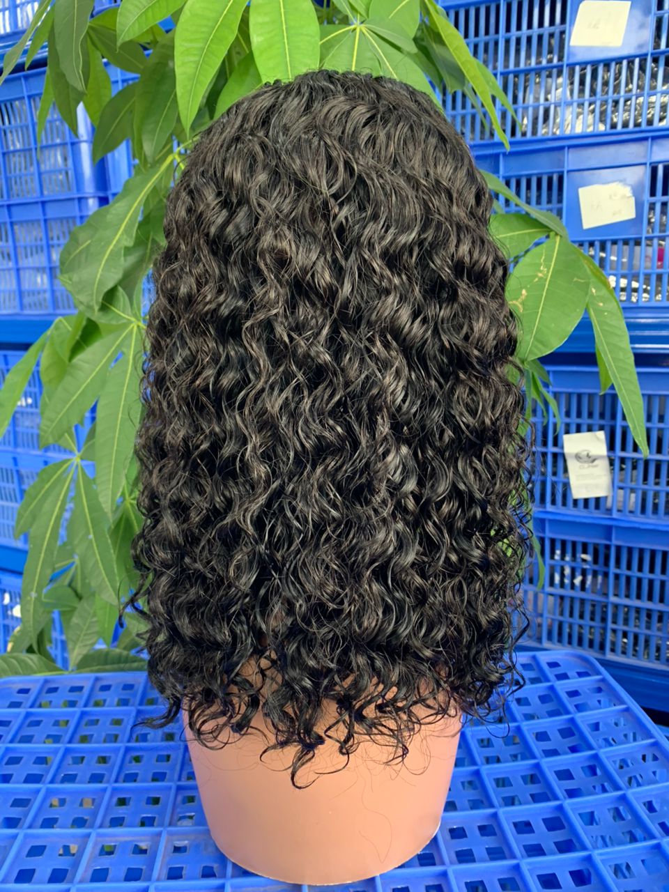 ODMPOD Vibes Water Wave 13x4 HD Raw Human Hair Frontal wig showing natural water wave texture and frontal lace detail.