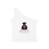 ODMPOD Motion Richness one-shoulder crop tank top featuring a stylish design and comfortable fit, shown on a model.