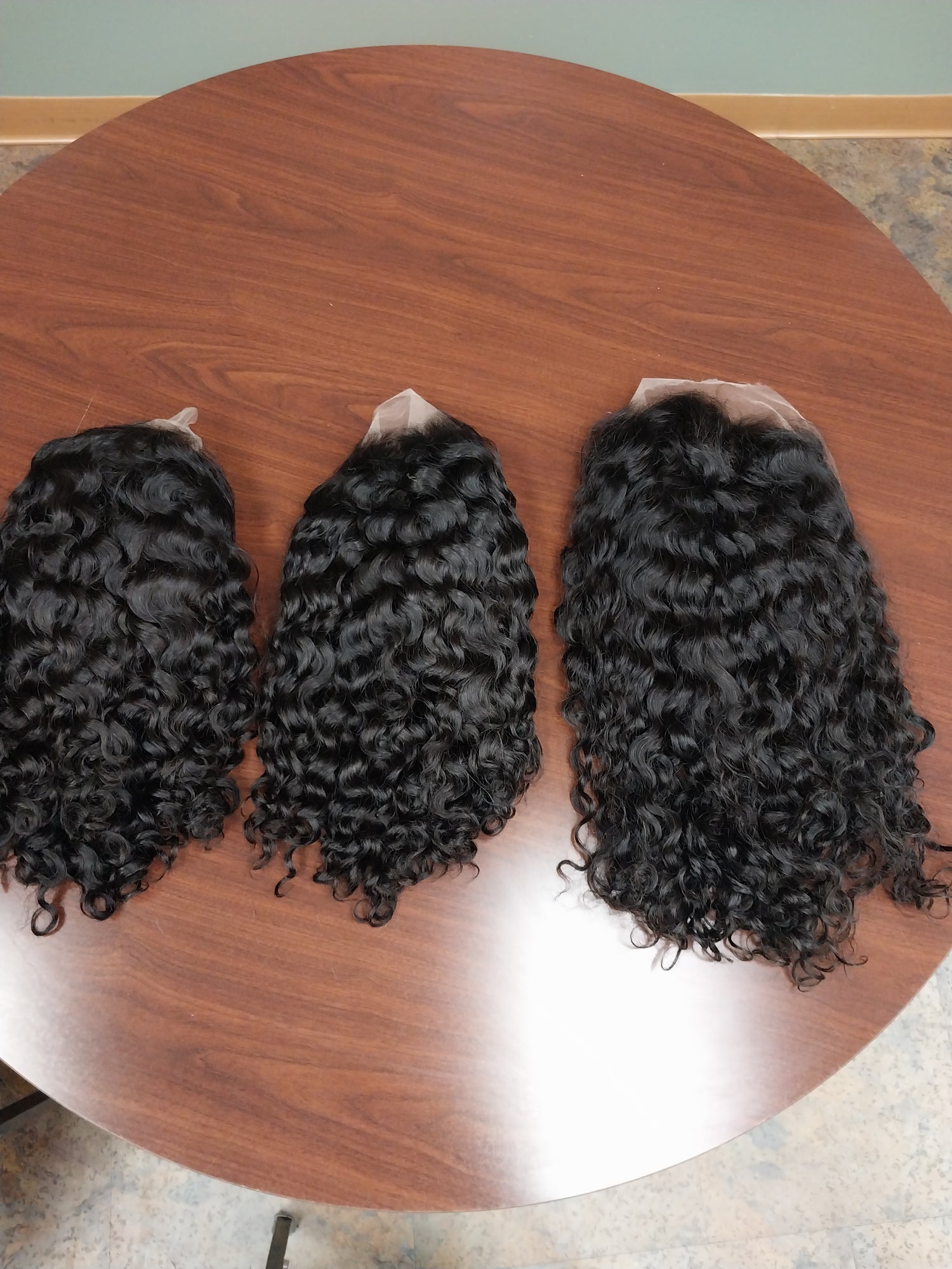 12-inch water wave 13x4 HD human hair frontal wig by ODMPOD, showcasing natural water wave curls and frontal lace detail.
