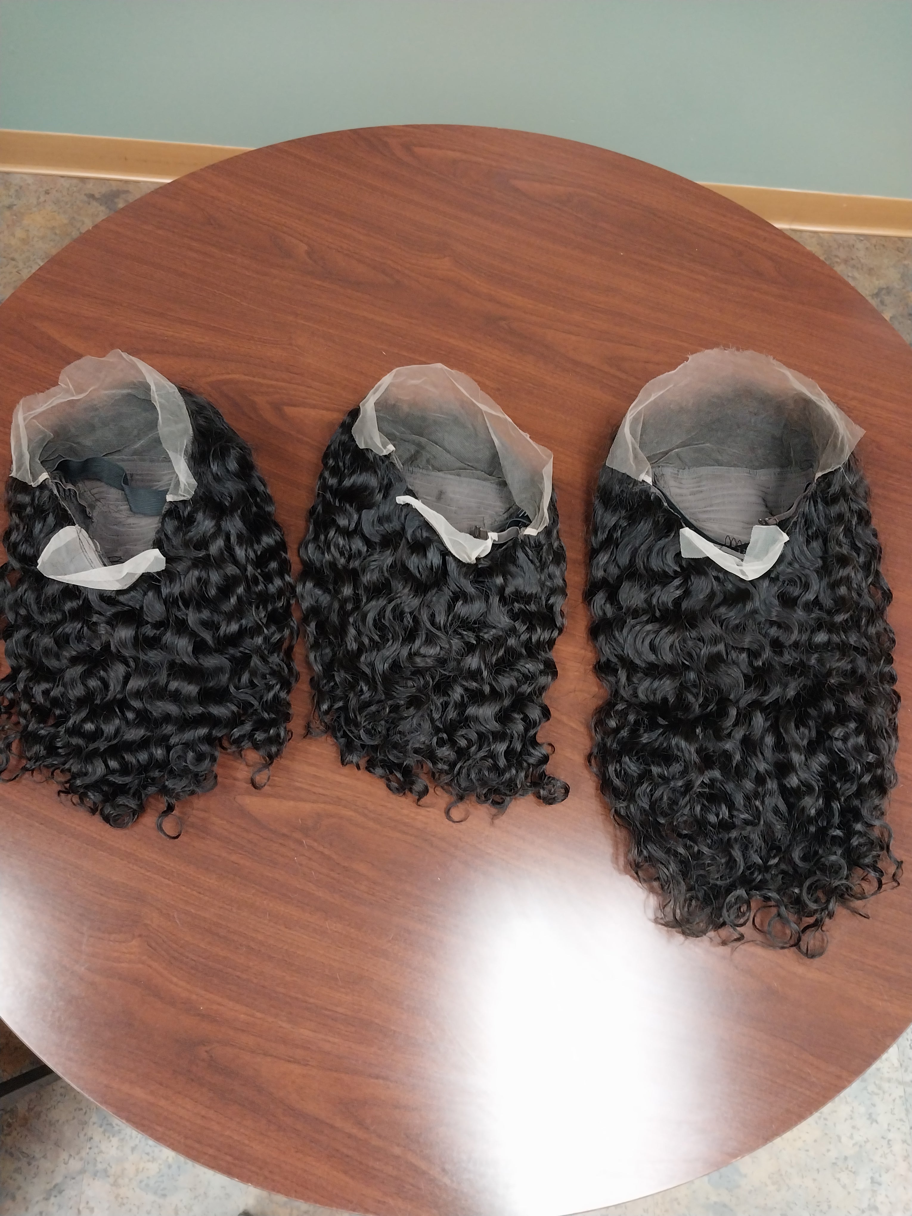 12-inch water wave HD raw human hair frontal wig by ODMPOD with 13x4 lace frontal and natural water wave texture.