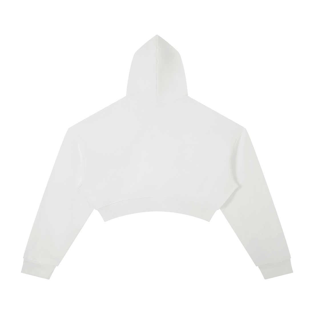 ODMPOD Motion Richness Cropped Hoodie in black, featuring a relaxed fit and comfortable fabric, shown on a model.