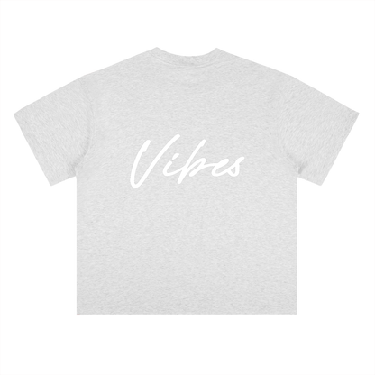 Men's Vibes drop shoulder t-shirt by ODMPOD, shown in black with relaxed fit and casual style.