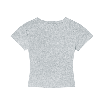 ODMPOD Vibes Hustle Cropped T-Shirt in black, featuring bold graphic design and comfortable fit, shown on a model.