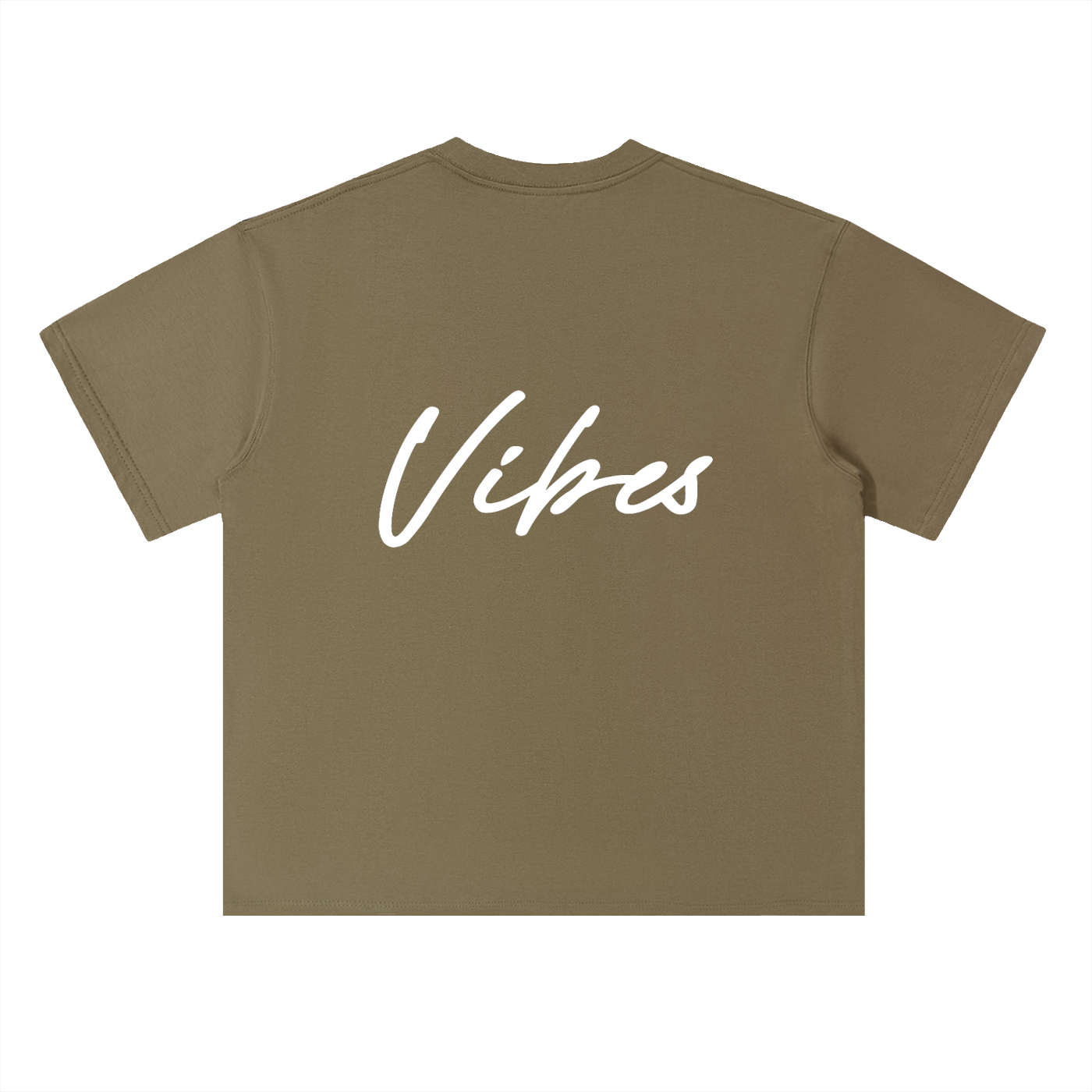 Men's Vibes drop shoulder t-shirt by ODMPOD, showing a relaxed fit with Vibes graphic on soft fabric in a casual style.