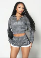 SLATE CAMO GOOD KARMA FULL ZIPPER JACKET