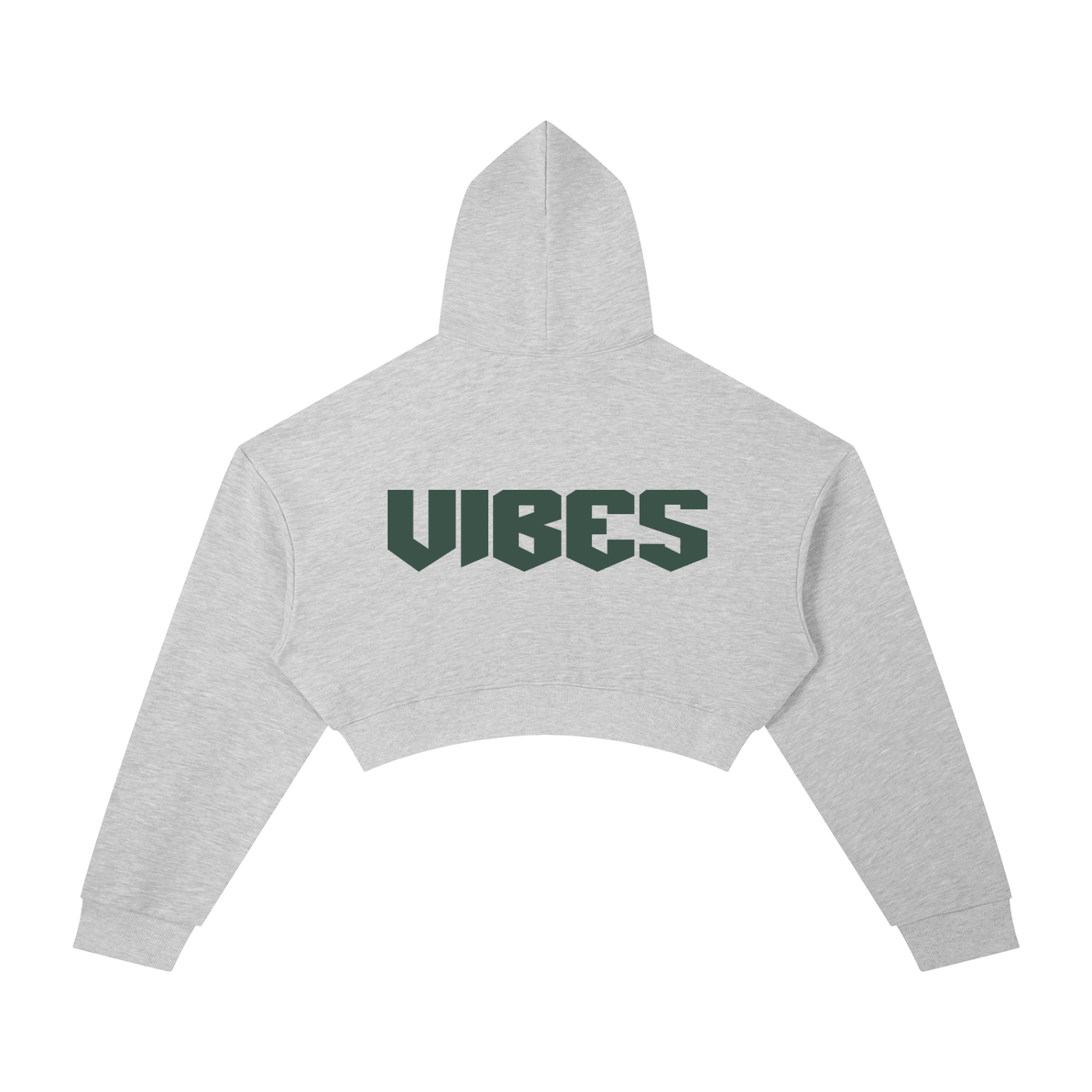 ODMPOD Vibes Cropped Hoodie in soft fabric with a relaxed fit, shown in a stylish cropped design on a neutral background.