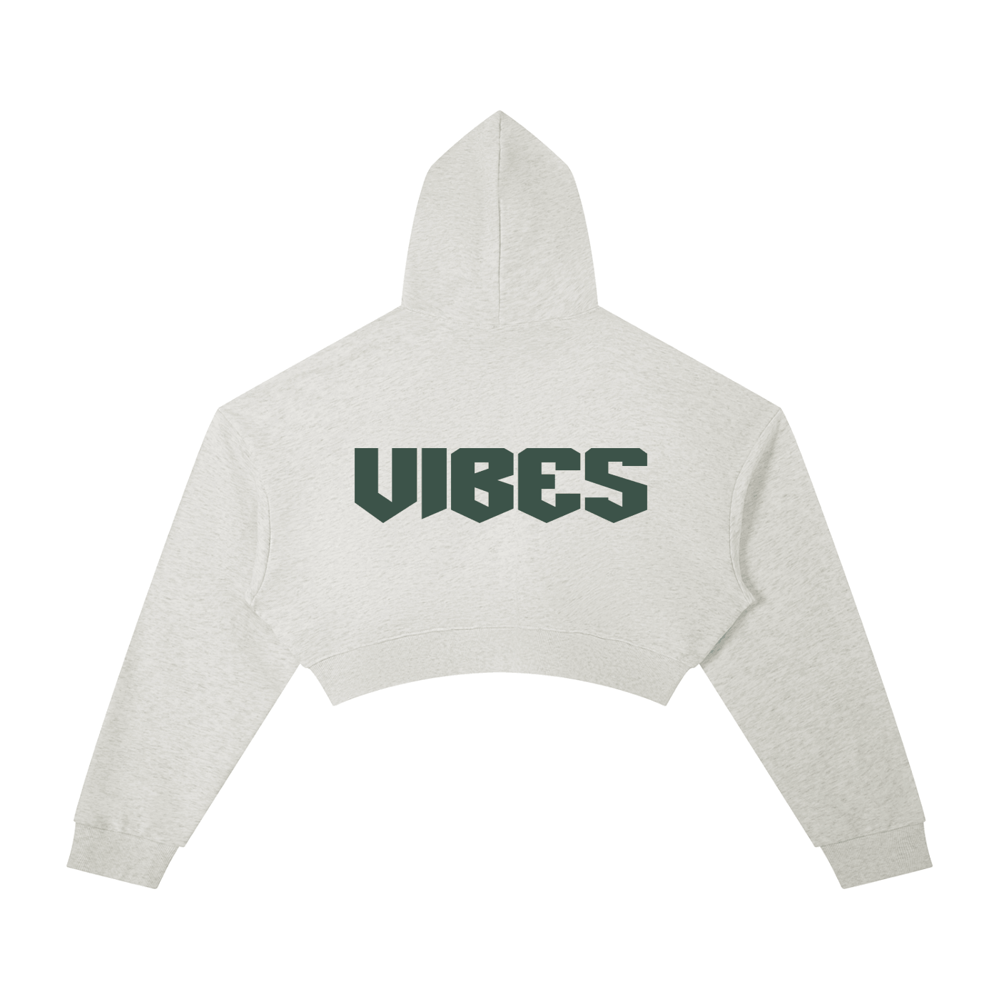 ODMPOD Vibes cropped hoodie in soft fabric, featuring a stylish cropped fit and vibrant design, worn by a model in a casual setting.