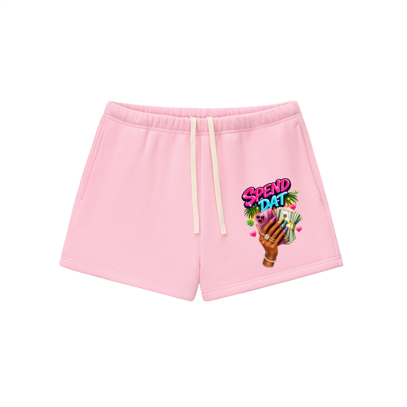 Graphic Fleece Drawstring Sweatshorts
