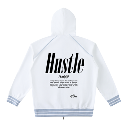 Men's Vibes Trim Zip-Up Hoodie by ODMPOD, featuring a sleek design and front zipper, ideal for casual wear.