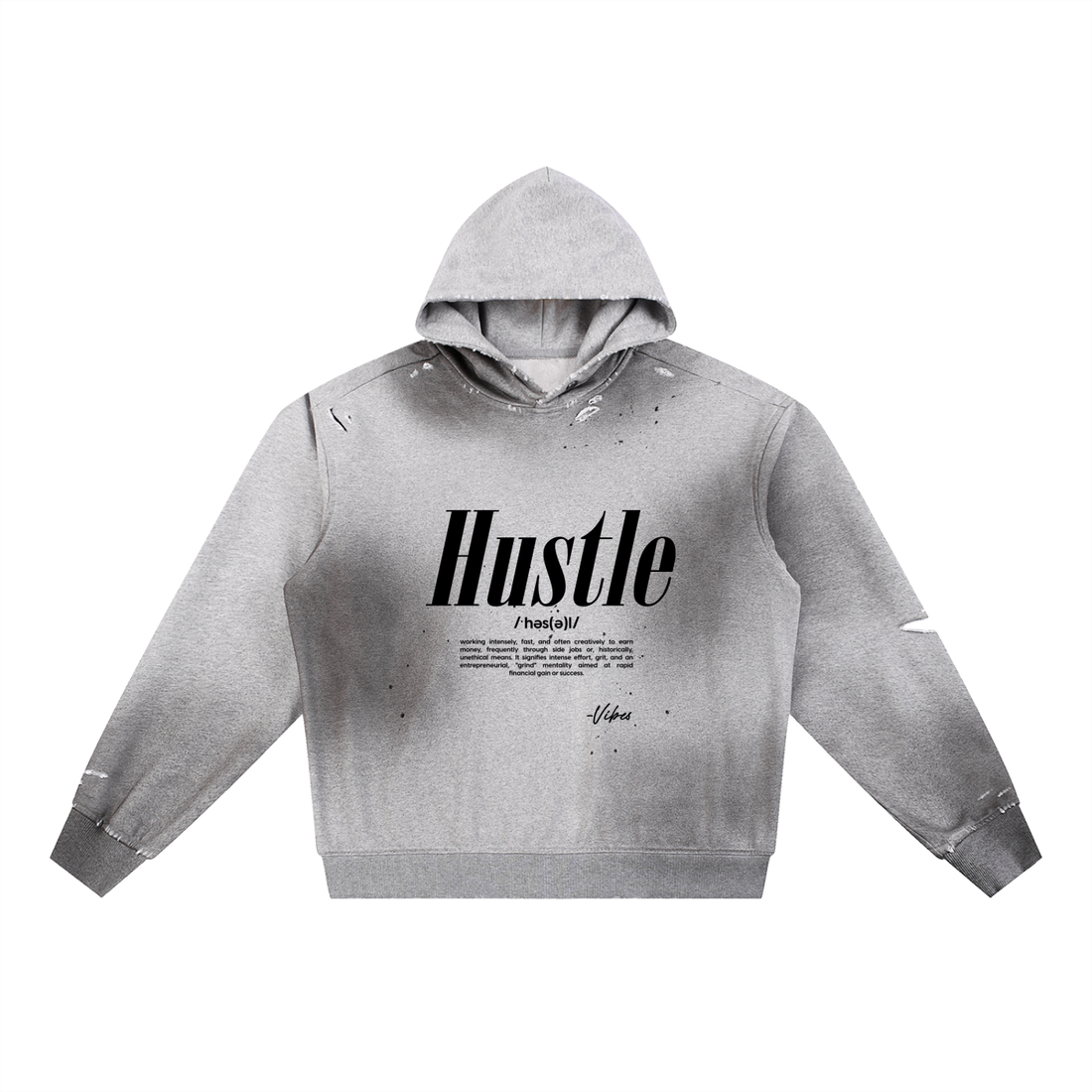 Sun Fade Frayed Fleece Hoodie - FASHION VIBES